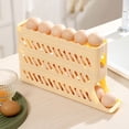 thumbnail image 4 of CRCMURE Food Storage 4 Tiers Egg Rack Auto Sliding For Fridge Eggs Organizer Space Saving Easy To Take Eggs Dispenser 30 Eggs Fridge Eggs Rack Large Capacity, 4 of 4