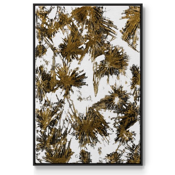 Fireworks Framed Premium Gallery Wrapped Canvas - Ready to Hang - 17 x 25 - Black Floating Frame