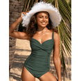 thumbnail image 3 of Hilor Women's One Piece Swimsuits Front Twist Bathing Suits Tummy Control Swimwear Retro Inspired Monokini, 3 of 7