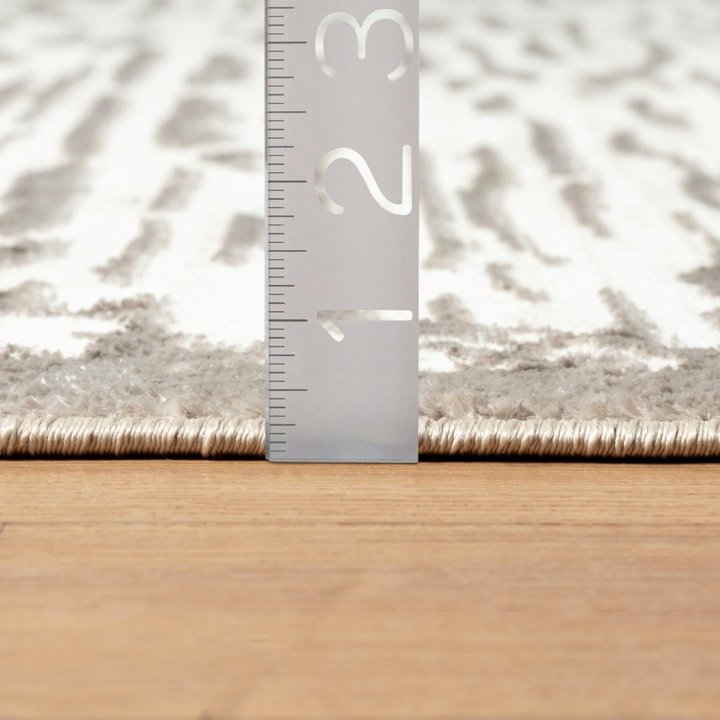 Luxe Weavers Artistic Textured Metallic Gray 4x5 Area Rug, Modern Carpet for Living Room