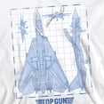 thumbnail image 2 of Top Gun Jet Diagram Adult Pull-Over Hoodie, White, Large, 2 of 4