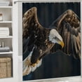 thumbnail image 6 of Awypu Shower Curtain Brown and White Flying Bald Eagle Picture Waterproof Multiple Sizes White, 6 of 7