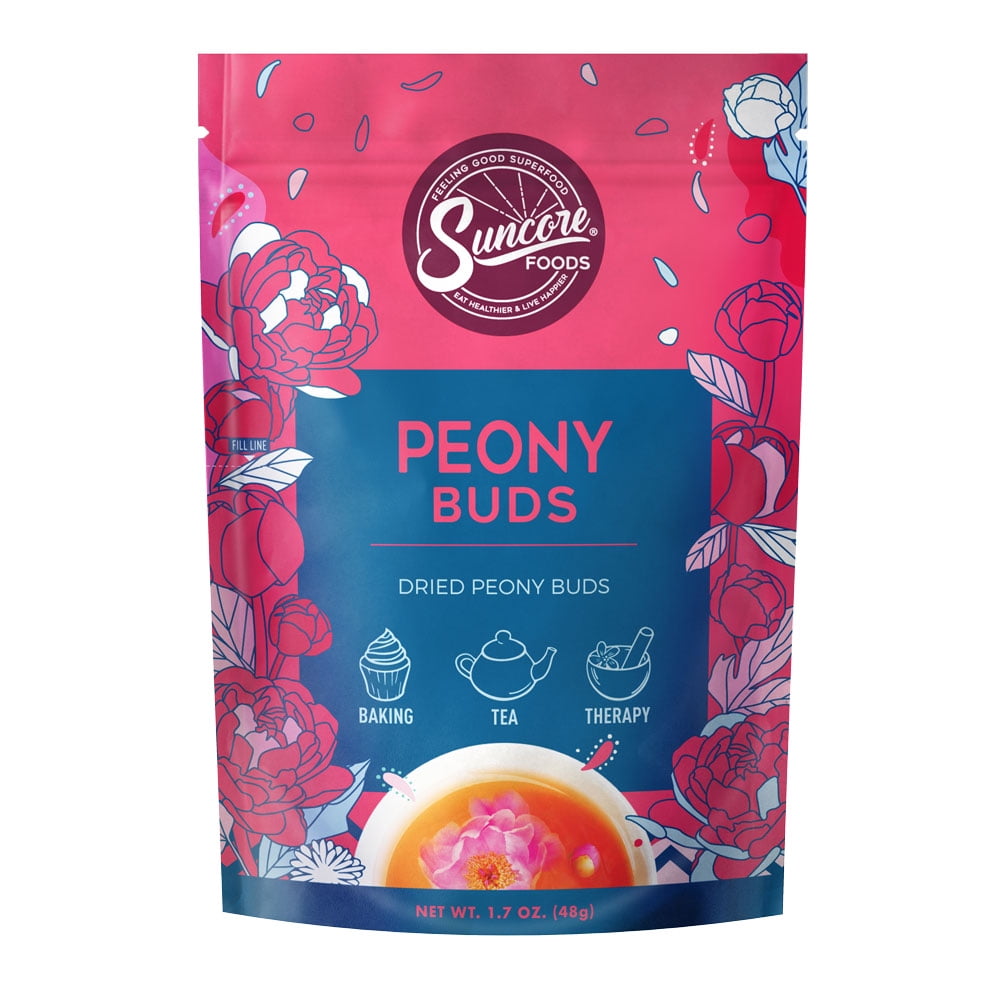 Suncore Foods Gluten-Free Peony Buds Bloom 1.7oz Tea No Caffeine
