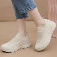 thumbnail image 6 of Willtoo Womens Slip On Platform Walking Shoes Breathable Knit Mesh Casual Shoes Lightweight Stretch Comfort Thick Sole Sneakers, 6 of 6