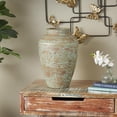 thumbnail image 2 of DecMode 15" Antique Style Textured Patina Brown Ceramic Vase, 2 of 9