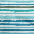 thumbnail image 1 of oneOone Cotton Poplin Turquoise Blue Fabric Stripes Sewing Craft Projects Fabric Prints By Yard 42 Inch Wide, 1 of 4