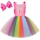 thumbnail image 4 of Vestido de princesa con tutú de caramelo de arcoíris para niñas, disfraz de piruleta de Candyland para Navidad y Halloween, ropa para fiesta de cumpleaños y vacaciones para niños, 4 of 5