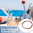 thumbnail image 2 of Unique Bargains 2pcs 21ft 6.4 Meter 252inch Marine Throttle Shift Remote Control Box Cable for Outboard Engine Boat Red, 2 of 8