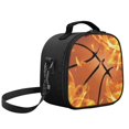 thumbnail image 2 of Jeiento Basketball Kids School Lunch Bag for Boys Abstract Fire Mini Lunch Tote for Girls Age 4-6 Children School Lunchbox with Strap, 2 of 6