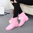 thumbnail image 2 of NOKIO Women'S Fashionable Waterproof Ankle Boots Women Rain Shoes Cute Bow Knot Low Tube Water Shoes Overshoes Rubber Shoes Waterproof Women Rain Boots Women'S Wide Calf Rain Boots, 2 of 7