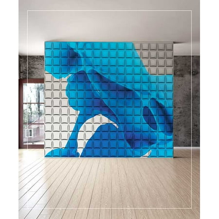- Easy Peel And Stick, Durable Plastic 3D Wall Panel - FABRIC Design. 12 Panels. 32 SF. Matte White