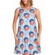 thumbnail image 1 of Disketp Donut with the USA Fag para Vestido sin Mangas para Mujeres, Vestidos de Verano para Mujeres, Casual y Holgado para la Playa, 1 of 7