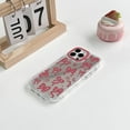 thumbnail image 4 of TRAHOO-Compatible with iPhone 15 Pro Max Case Cute Mirror Bow Love Heart Pattern for Women Girls Ribbon Design Shockproof Silver Protective Phone Cover - Wine Red Bow, 4 of 4