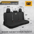 thumbnail image 2 of Funda de asiento trasero de piel sintética CAT negra impermeable, 2 of 9
