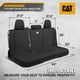 thumbnail image 2 of Funda de asiento trasero de piel sintética CAT negra impermeable, 2 of 9