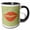 Black/White, variant on 3drose, Leopard Print Xoxo Lips - Flirty Animal Print Art, 11oz Two-tone Green Mug