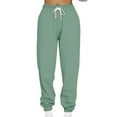 thumbnail image 2 of IROINNID Sales Women's Sweatpants Casual Jogger Loose Fit Sports Sweatpants Ankle Banded Trousers Gradient Fleece Pants,Mint Green, 2 of 5
