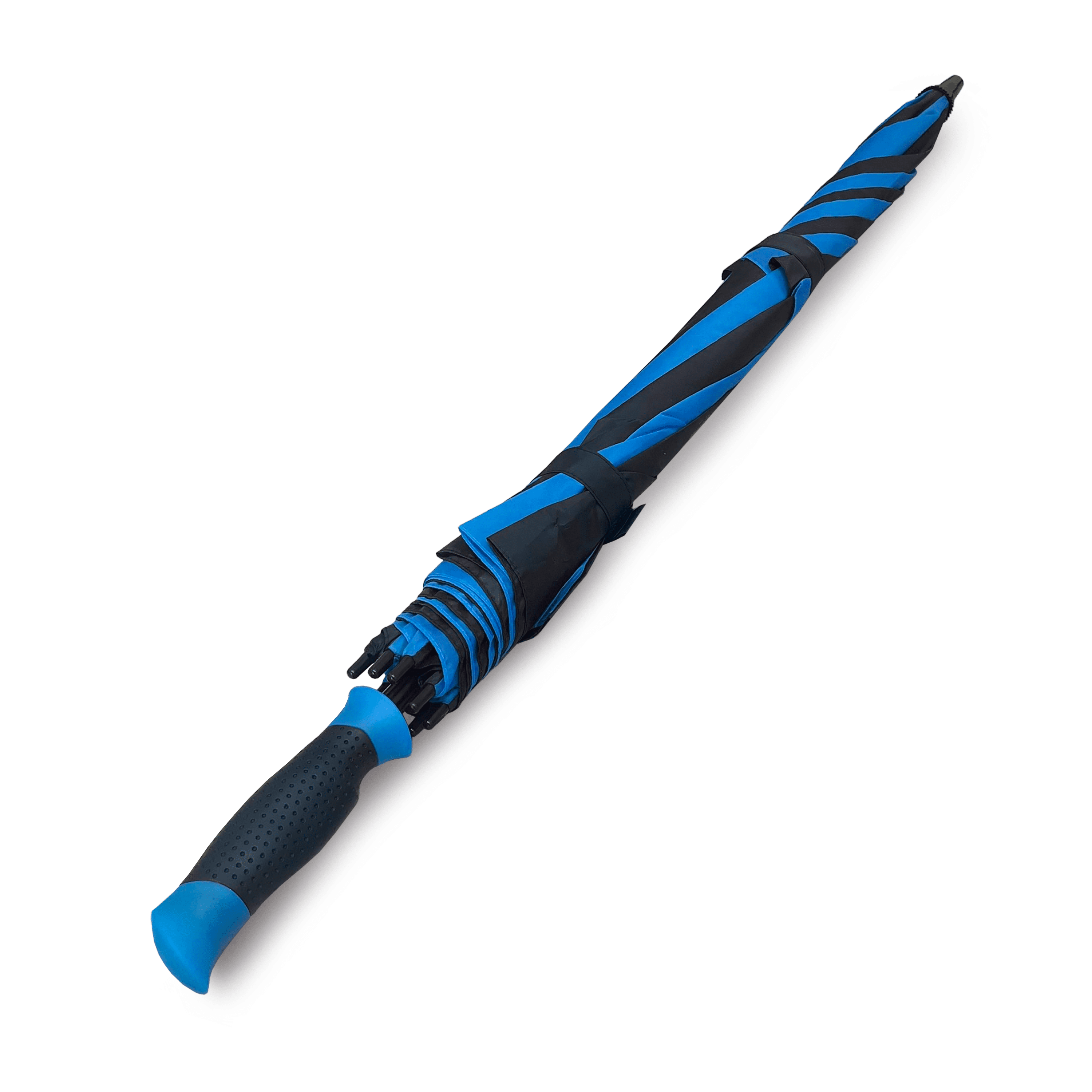Weather Station Deluxe Two-Person Rain Umbrella Blue Black