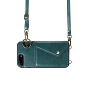 Crossbody Case for iPhone 8 Plus, Adjustable Shoulder Strap 47" / 1.2m, Finger Ring Holder with 6 Card Slots