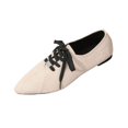 thumbnail image 3 of Willtoo Women's Pointed Toe Lace Up Flats Soft Faux Suede Casual Oxford Shoes, Comfort Low Flat Walking Dress Shoes for Daily Work, 3 of 5