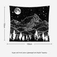 thumbnail image 2 of Tapiz de noche estrellada, tapiz de montaña, tapiz de estrella lunar, tapiz blanco y negro, dormitorio, sala de estar, 2 of 5