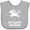 AC-Heather Grey, variant on Inktastic My Nanny Loves Me Girl Unicorn Girls Baby Bib