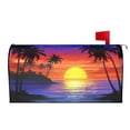 thumbnail image 2 of PHELIKA Blossom Floral Palm Trees At Sunset 02 Mailbox Covers Magnetic Mailbox Wraps Post Letter Box Cover Mailwrap Garden Home Decor Standard Size 21"H x 18"W, 2 of 8