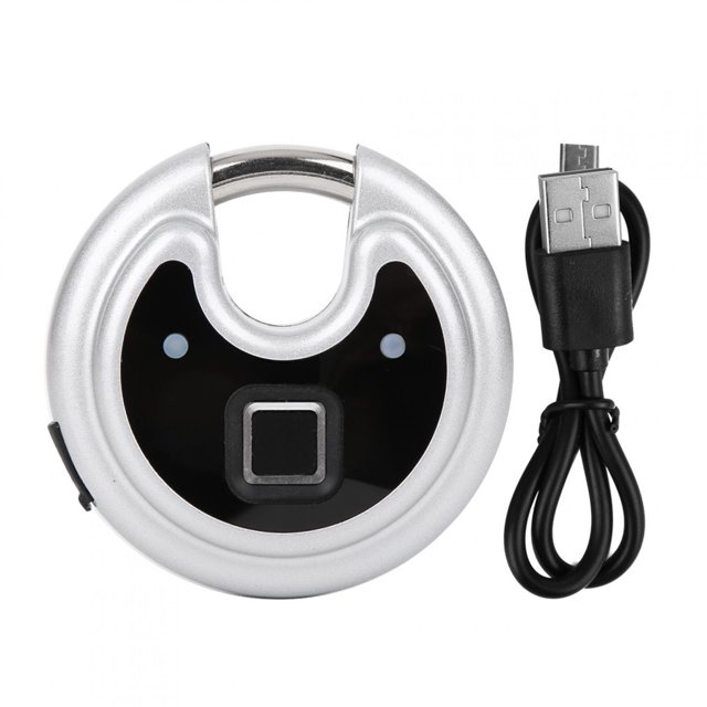 Candado de huella digital Roundcake forma IP65 impermeable almacén oficina puerta de vidrio segura