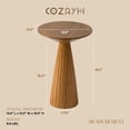 thumbnail image 3 of COZAYH Pedestal Wooden End Table for Small Space Living Room or Bedroom, Walnut, 3 of 11