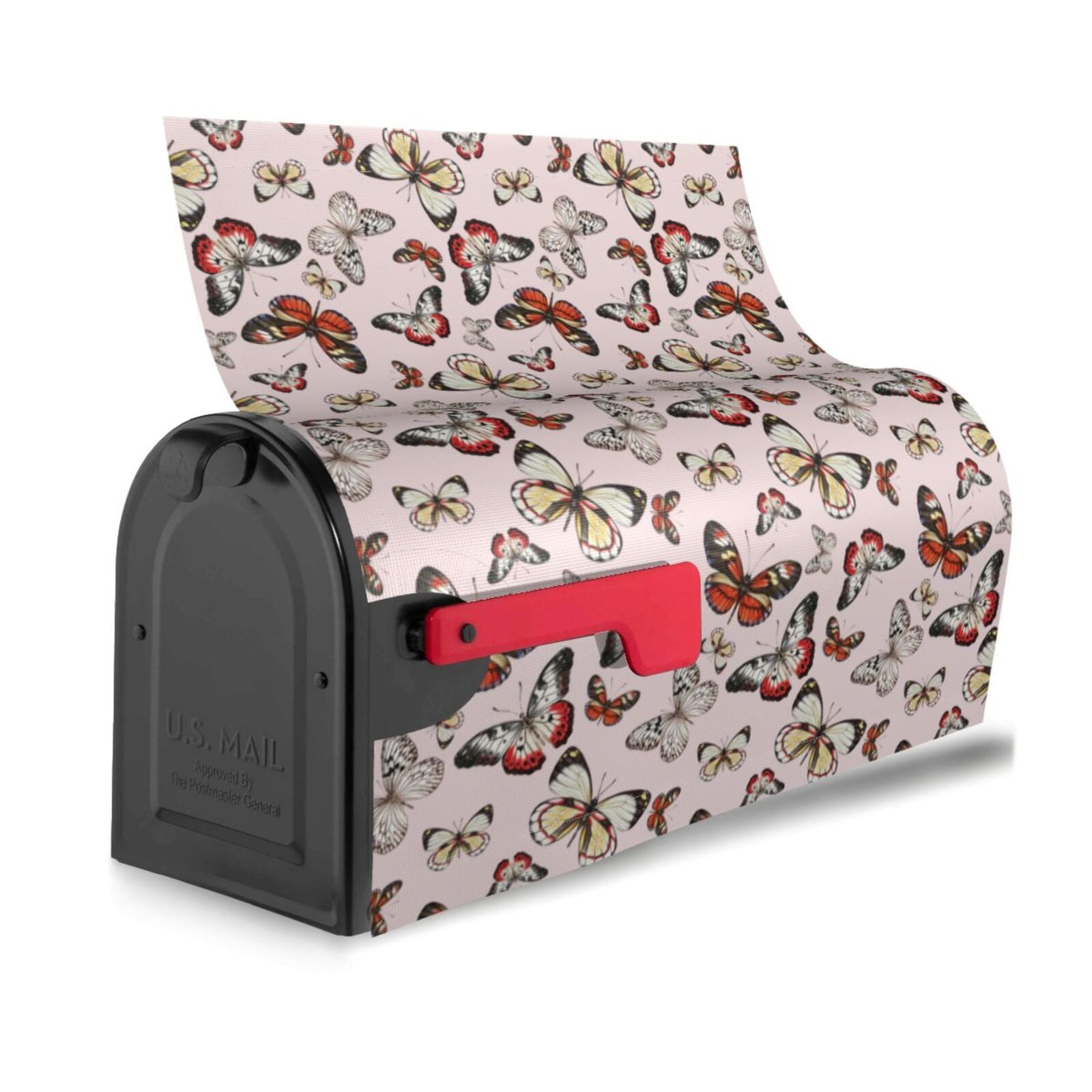 Xecao Vintage flowers for Mailbox Cover with Magnetic Strips, Waterproof and Sunscreen, Adds a Decorative Touch to Your Garden Yard-25.5x21 in