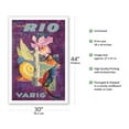 thumbnail image 2 of Rio Brazil - Varig Airlines - Vintage Airline Travel Poster c.1955 - Fine Art Matte Paper Print (Unframed) 30x44in, 2 of 4