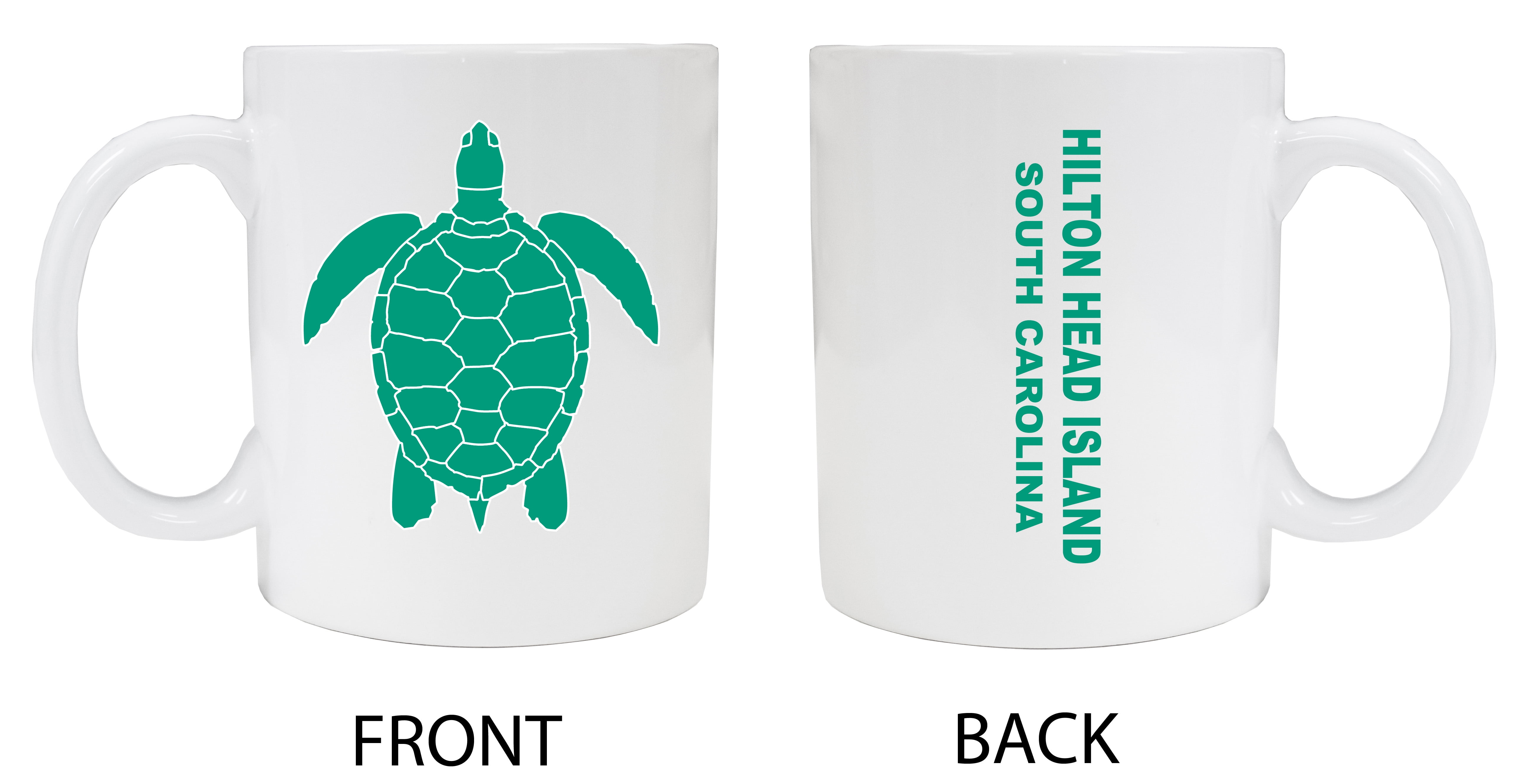 Hilton Head Island South Carolina Souvenir White Ceramic Mug Turtle