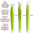 thumbnail image 2 of SIVOTE Pinces à Cils pour Extensions de Cils pour Volume, Isolation & Cils Classiques, Lot de 3, Vert, 2 of 6