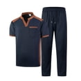 thumbnail image 2 of ZUKMRJPC Men's Tracksuit 2 Piece Waffleknit Textured Athletic Sweatsuits Short Sleeve Shirts and Long Pants Casual Running Jogging Suit Sets, 2 of 4