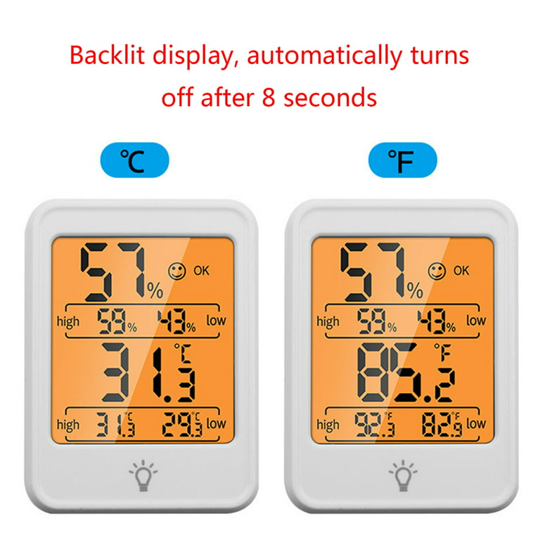 Multifunctional Digital Thermometer Hygrometer Temperature Humidity  Meter-Max & Min Value Displasy Air Comfort Indicator