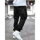 thumbnail image 3 of Pantalones Cargo de cintura con cordón lateral y bolsillo con solapa para hombre, 3 of 4