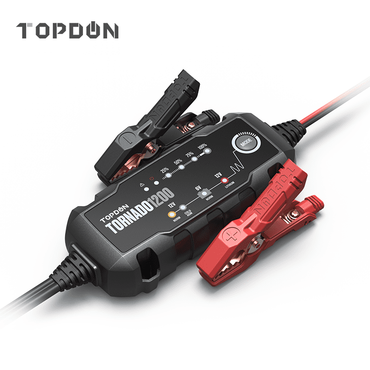 Car Battery Charger Maintainer TOPDON TORNADO1200 6V & 12V 1200 Amp