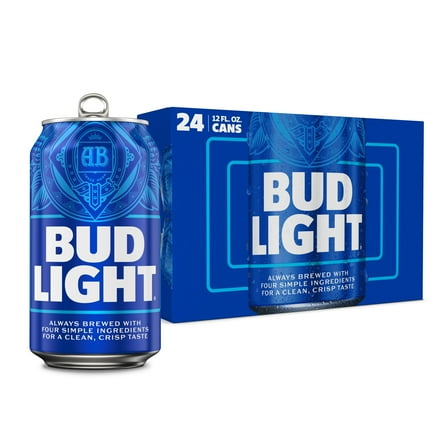 Bud Light American Light Lager Beer 24 Pack 12 fl oz Aluminum Cans 4.2% ABV