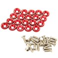 thumbnail image 1 of JDMSPEED 20 Pcs Red CNC Billet Aluminum Fender Washer Engine Bay Dress Up Kit, 1 of 10