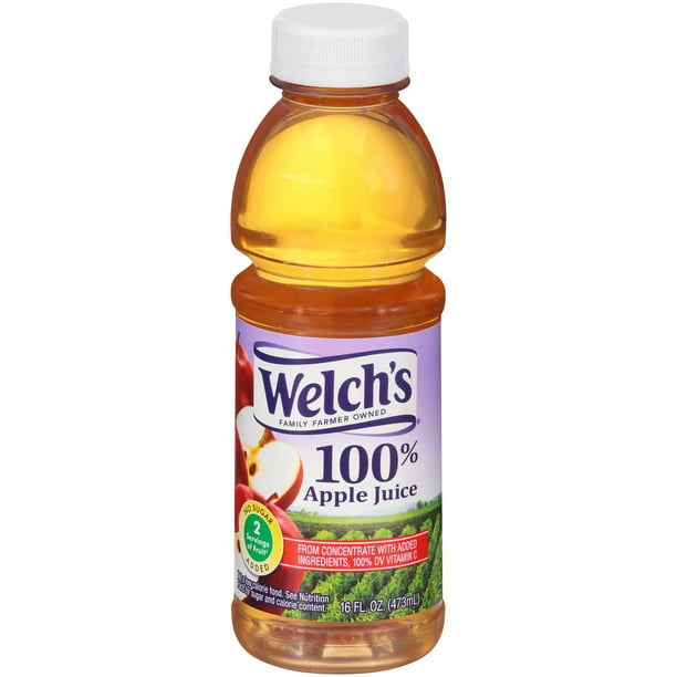 Welch's, Juice Pet Bottles 100 Apple, 16oz. (12count)
