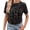 Multicolour, variant on Women's Sparkle Sequins T Shirts Casual Short Sleeve Tops Shimmer Going out Rave Tees Black M