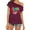 Wine, variant on XMMSWDLA Womens Short Sleeve Shirts Off The Shoulder Tops Loose Tunic Blouses Womens Tops