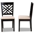 thumbnail image 3 of Bowery Hill 18.5" Modern Rubber Wood Dining Chair in Chocolate (Set of 2), 3 of 7