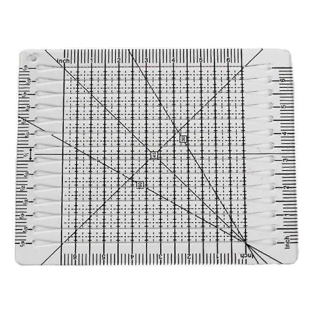 Regla de acolchado con ranuras para patchwork, transparente, para manualidades, con diseño de tiras Savvy Square Up
