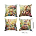 thumbnail image 3 of AZXY Easter Throw Pillow Covers 18x18 Set of 4, Bunny & Egg Decorative Pillowcases, Soft Flock Fabric Pillow Covers for Couch Sofa Living Room Bedroom Spring Easter Home Decor, 3 of 6