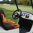 thumbnail image 3 of Garronmavis Novelty Fire Print Universal Golf Cart Seat Covers Accessories for Most Brand Smooth Surface Golf Cart Seat Protectors Decor Accessiores for Daily Protection, 3 of 6