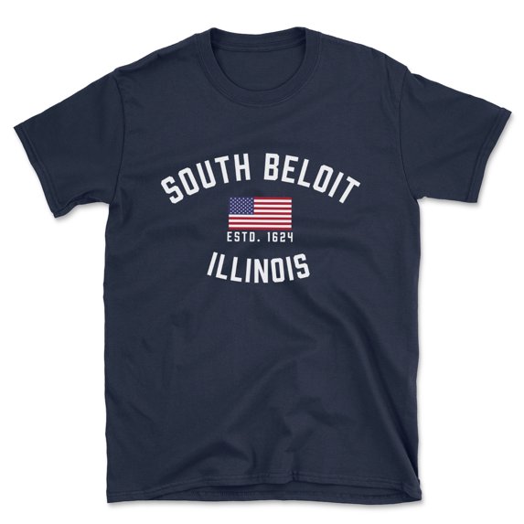 South Beloit Illinois Patriot Men's Cotton T-Shirt