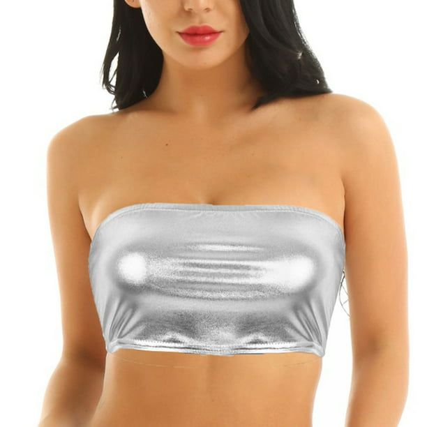 HoWD Women Color Strapless Cropped Tube Party Club Bandeau - Walmart.com