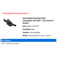 thumbnail image 2 of Intermediate Steering Shaft - Compatible with 2009 - 2015 Audi A4 Quattro 2010 2011 2012 2013 2014, 2 of 2