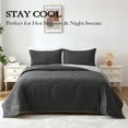 thumbnail image 3 of Cooling Comforter for Hot Sleepers and Night Sweats King Size Double Sided Cooling Blanket Q-Max 0.45 Breathable Summer Cold Comforter for Bed, 90" x 108", 3 of 7